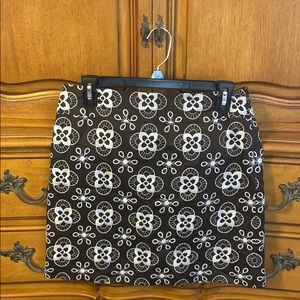 New Brown Floral Detailed Ann Taylor Skirt